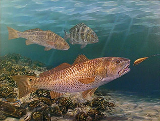 "Red Alert" by fish artist Randy McGovern