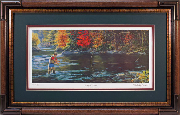 "Rolling On A River" by fish artist Randy McGovern