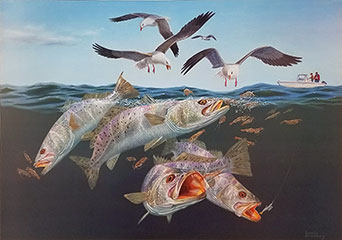 "Shrimp Fest" by fish artist Randy McGovern