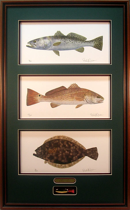 "Texas Slam" - 3 Saltwater Fish Prints by artist Randy McGovern